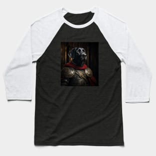 Stalwart Black Labrador Retriever - Medieval English Knight Baseball T-Shirt